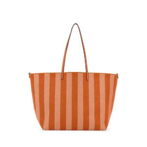 FENDI Embroidered jacquard large Roll shopping bag 8BH425AUPJ F1SKK