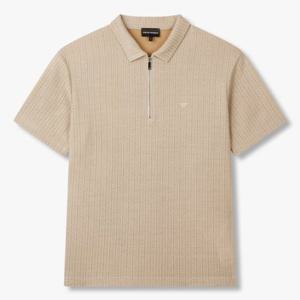[엠포리오 아르마니][공식30프로할인]EMPORIO ARMANI 남성자수로고하프집업폴로니트티셔츠A51512