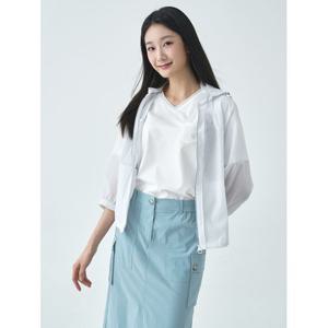 [지센]컬러립 스판 후드 숏 점퍼 LSJPO452_BL
