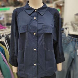 [크로커다일레이디] DP01 매쉬배색블라우스 CLEMBL129