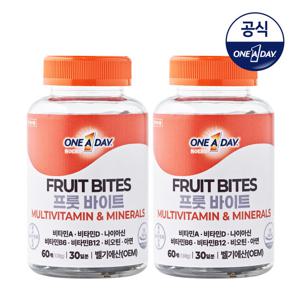 바이엘 원어데이 프룻바이트 멀티비타민&미네랄 60개입 (30일분) X2개