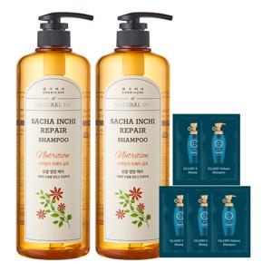 댕기머리 허벌 사카잉키 리페어 샴푸 1000ml 2개+샴푸 5매