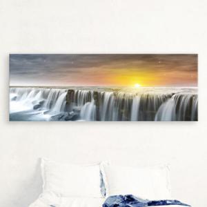 아트박스/꾸밈 cw369-노을지는저녁의폭포_대형노프레임