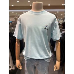 [25SS] 라이트블루 미라쿨 콜라보 그래픽 반팔 라운드 티셔츠 ADF2TR3921