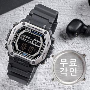 무료각인 카시오 MWD-110H-8B 다이버 스포츠 스퀘어 디지털 남자