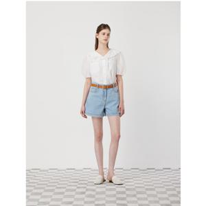 [씨씨콜렉트] C252MSC054 와이드 카라 러플 블라우스
