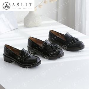 [애슬릿] 여성 에나멜 데일리 단화 테슬 페니 로퍼 4cm