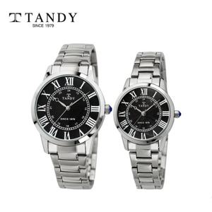 TANDY 탠디 클래식 커플 메탈 손목시계 T-3714 블랙 남여 2종중 택1