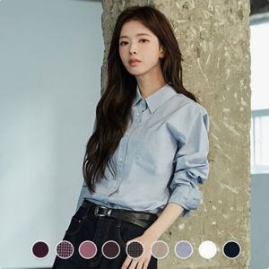 [지오다노]여성 포플린 베이직 긴팔 셔츠 345901/05345901