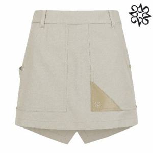 [세인트앤드류스][사 은품 증정] 여성 빅 포켓 레더 믹스 피쉬 테일 큐롯 스커트 821D1PC103