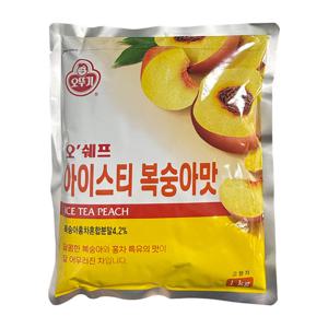 오뚜기 오쉐프 아이스티 복숭아맛 1kg 12개