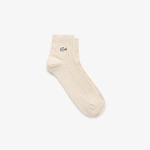 [25FW 15%쿠폰]라코스테 공식 여성 케이블 앵클 양말 RA893E-55N XFJ