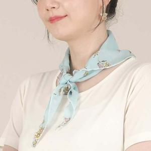 애비뉴투지 플라워 텐셀 시스루 쁘띠 삼각 여성 봄 여름 스카프 C08562