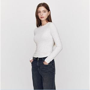 [지오다노]여성 간절기 시어 레이어드 긴팔 티셔츠 325902