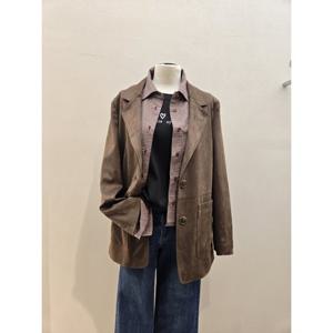 숲  (SB9LE81) 스웨이드 포켓 투버튼 자켓