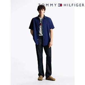 [타미힐피거] [Regular fit] 가먼트다이 옥스포드 셔츠 (T12F6WSH016MT1_C7G)