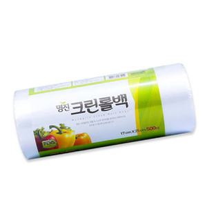 명진 크린롤백 17x25x500매 소 위생롤백 위생비닐 주방비닐 주방롤백 일회용롤백 일회용팩 일회용위생팩 일