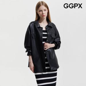 GGPX  페이크 레더 시크 셔츠형 자켓 (GP9JK019F)