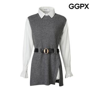GGPX  페미닌룩 베스트 레이어드 셔츠 (GP9SH030F)