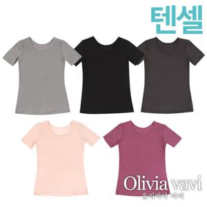 [올리비아바비]부드러운 텐셀 반팔 여성내의 상의1종(OLG9503A)90-100