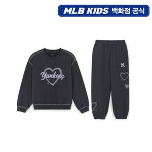 [MLB키즈] 스트릿 하트 아트웍 여아 맨투맨세트 (7FS2H0356-50CGS)