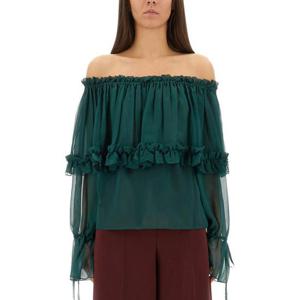 생로랑 반팔 티셔츠 822935 Y115W3330 GREEN