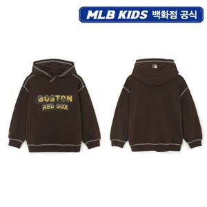 [MLB키즈] 스트릿 빈티지 배색 스티치 기모 후드 (7AHDB0756-43BRS)