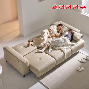 라자가구 베로나 모션 리클라이너 에코레더 무빙 소파 베드형 4인 쇼파