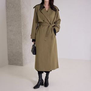 [모리스커밍홈] 가죽카라 롱 트렌치 코트_M2510CT602C
