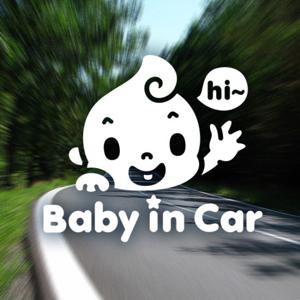 HI baby / 자동차스티커 아기가타고있어요