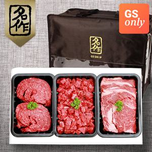 [리얼명작] 경주천년한우 1+등급 명품혼합세트 2호 (등심500g+국거리500g+불고기500g-총1.5kg/냉장)