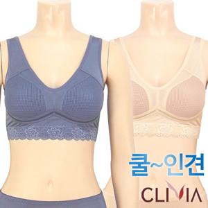 [크리비아]인견 쿨매쉬 직조몰드 런닝브라1종(CBR1770)80B~95B
