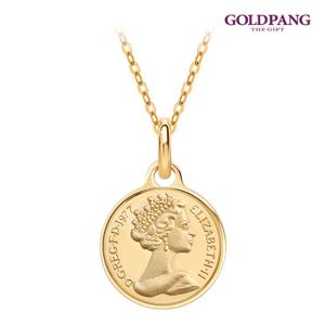 골드팡 14k 멜로우 엘리자베스코인 펜던트 12mm