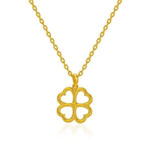 [한국금다이아몬드] 여자 순금 목걸이 포 하트 클로버 24K 3.75g 18K장식