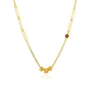 [한국금다이아몬드] 여자 순금 목걸이 쓰리 볼 클립 24K 11.25g 18K장식