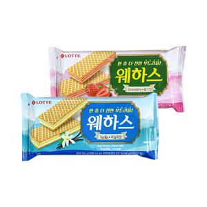 롯데제과 웨하스 50g / 디저트 간식 과자