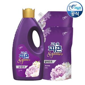 피죤 섬유유연제 시그니처 미스틱레인 2L 용기+1.6L 리필 x 2개