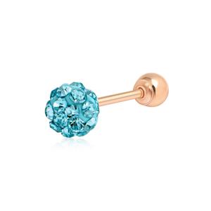 [비앤비골드] 14K 버블큐스카이블루 라이트피어싱 한쪽 NPE36200
