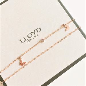 [GB] 두줄 나비 14K GOLD 발찌 LWA18007G