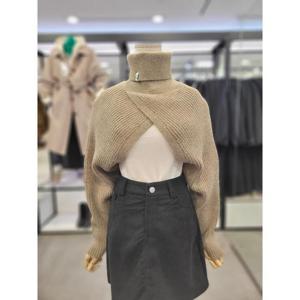 르샵 세이브존03 레이어드 하이넥 볼레로 니트 풀오버 L1C45KPO36011