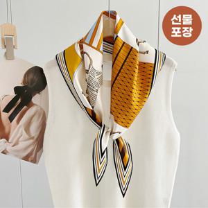 [선물포장] 샌트 여성 다이아 롱 숄 마름모 중년 간절기 스카프