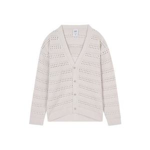 [지이크]펀칭 브이넥 니트 가디건 아이보리 (PGUCA8003)