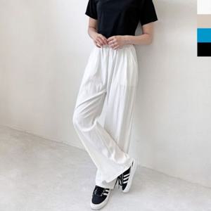 린넨바지 팬츠 바지 V0641993 와이드 밴딩 여름