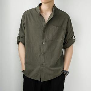 [모로엠] 남성 베이직 차이나카라 부 셔츠 DMS-SHA-Q3122255