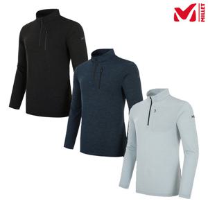 [밀레 (행사)]남성 간절기 긴팔 앨빈 집업 티_MXTST001