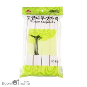 일회용 자작나무 젓가락 종이 50개