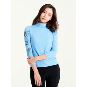 [디즈니골프]여성 터틀넥 기모 긴팔 티셔츠 DL3LTS081