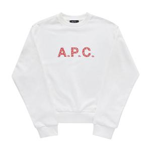 [아페쎄 APC] COEIP F27887 TAB BLANC/ROUGE 여성 맨투맨