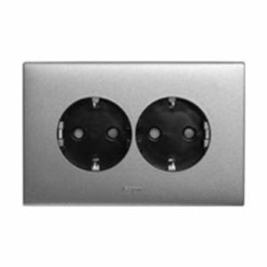 아펠라 마그네슘 접지 2구 가로형 콘센트 르그랑