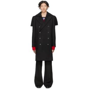 25 FW 발망 남성 블랙 울 피코트 222251M176001